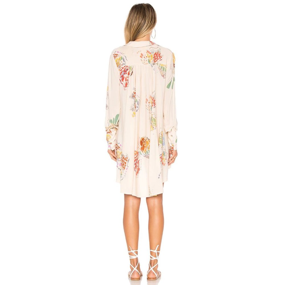 FREE PEOPLE Ivory Field of Butterflies Tunic. sz XS - Picture 12 of 16